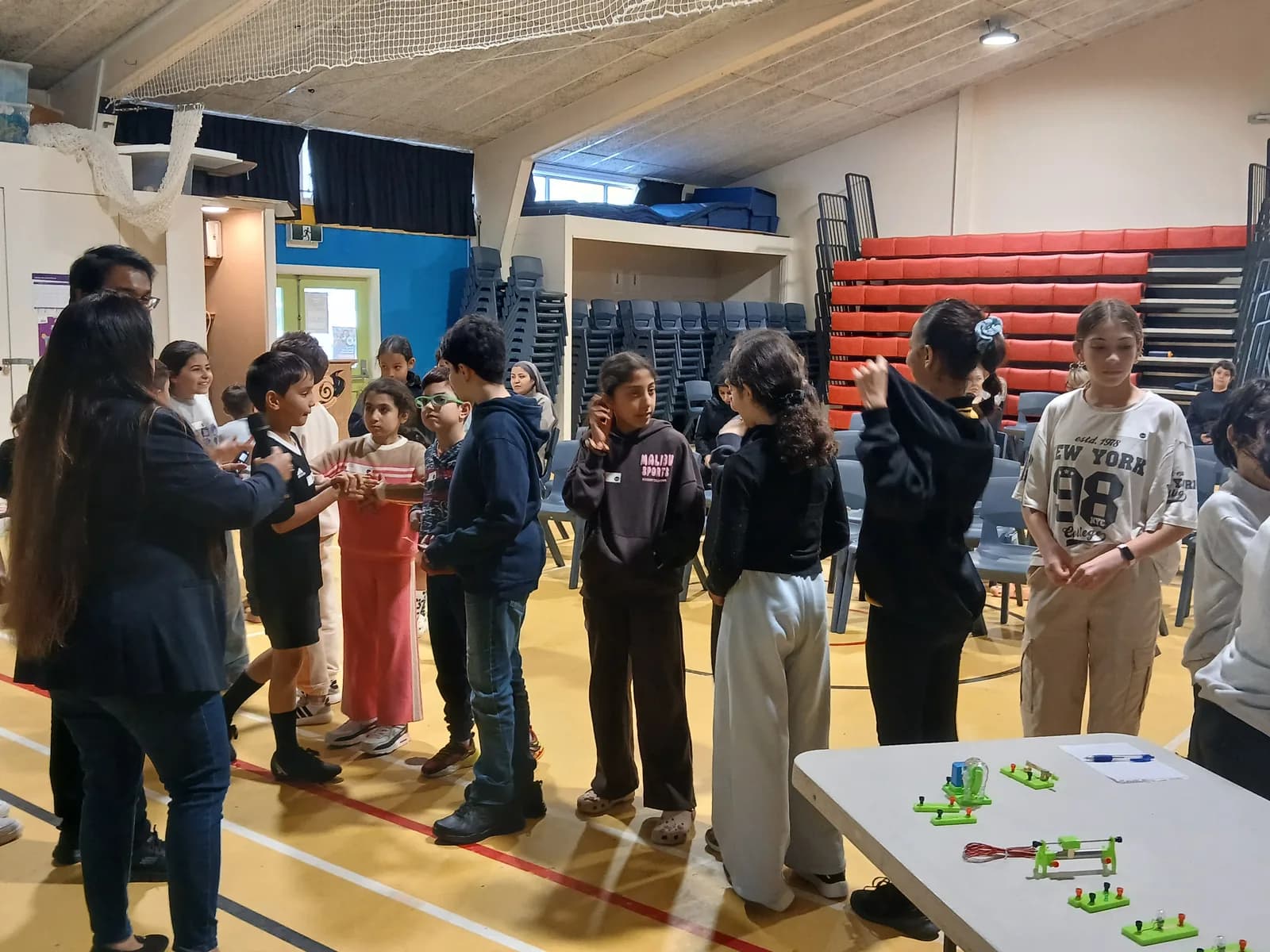 Participants and SheSharp facilitators gathering before the hands-on electronics session