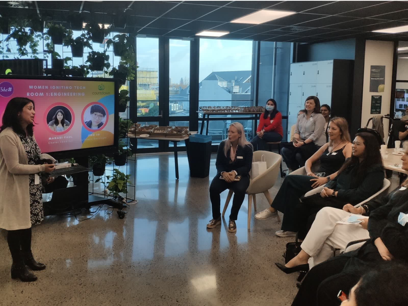 Women Igniting Tech, speaker infront of audience