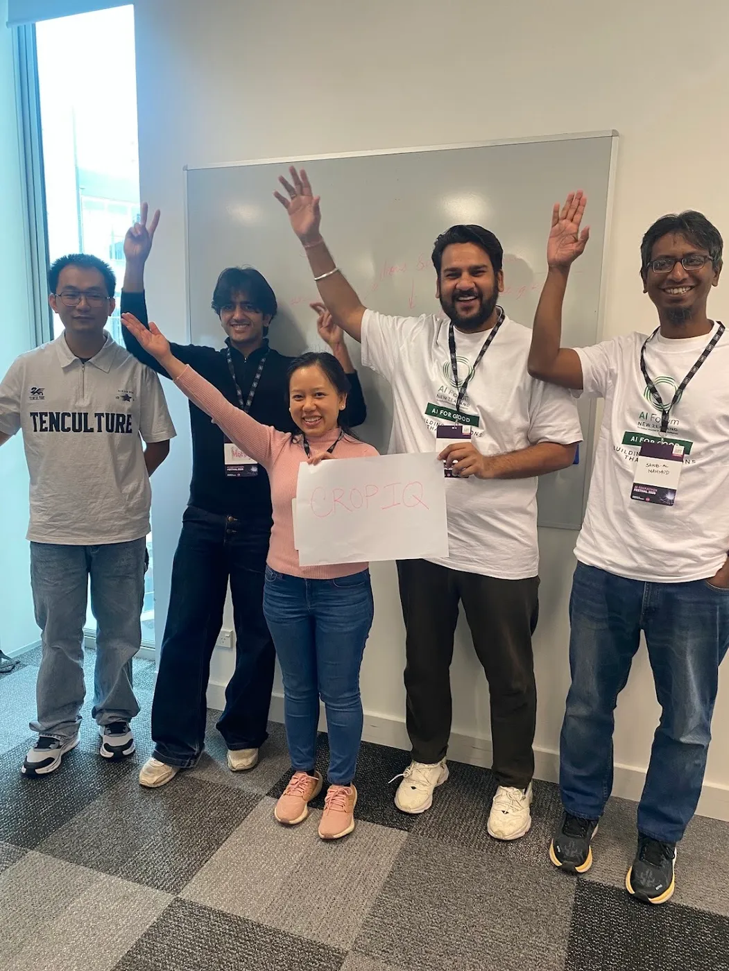 The devacces team at the Aotearoa AI Hackathon Festival 2026.