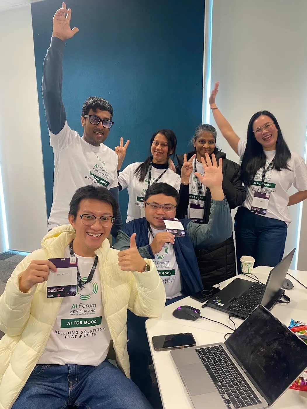 The kanorao team at the Aotearoa AI Hackathon Festival 2026.