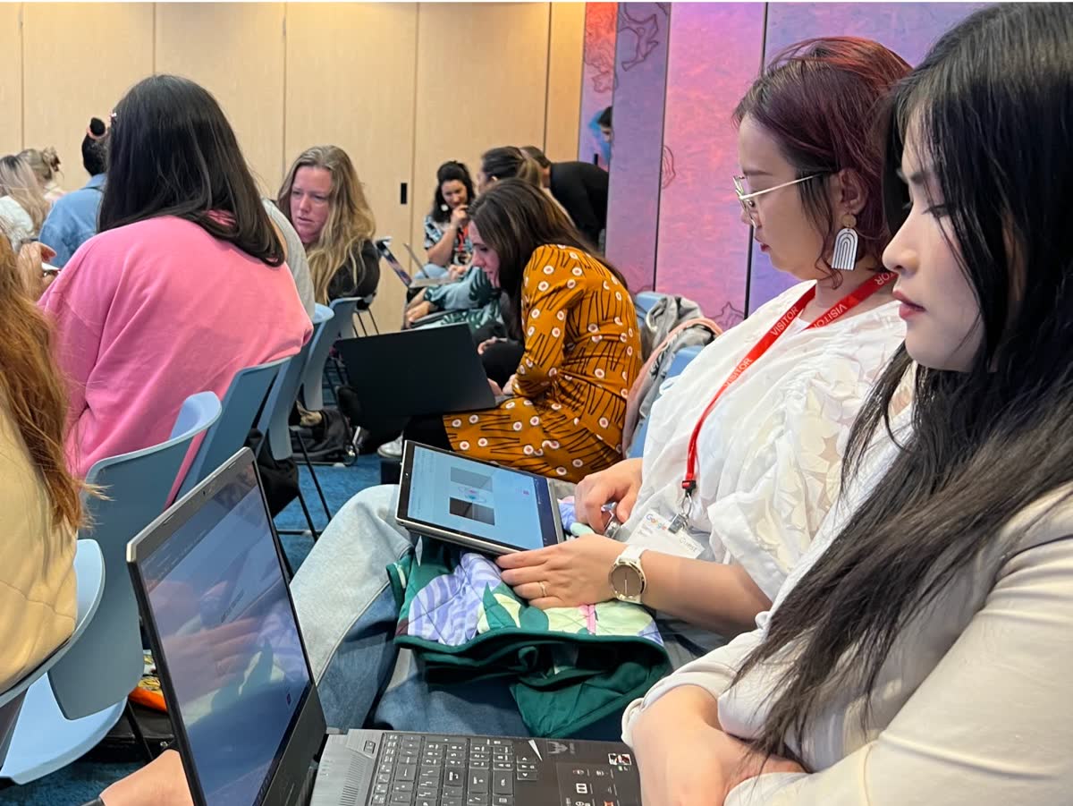Women at AI workshop